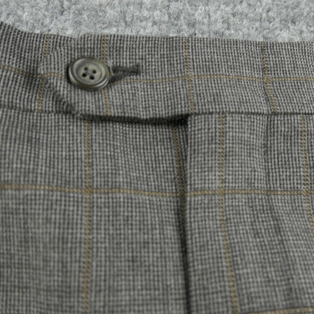 Hart Schaffner Marx Dress Pants Mens 40x32 Pleated Cuffed Grey Windowpane‎ Check - Picture 12 of 16